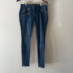 Rag & Bone blue skinny jeans size 28 zippers